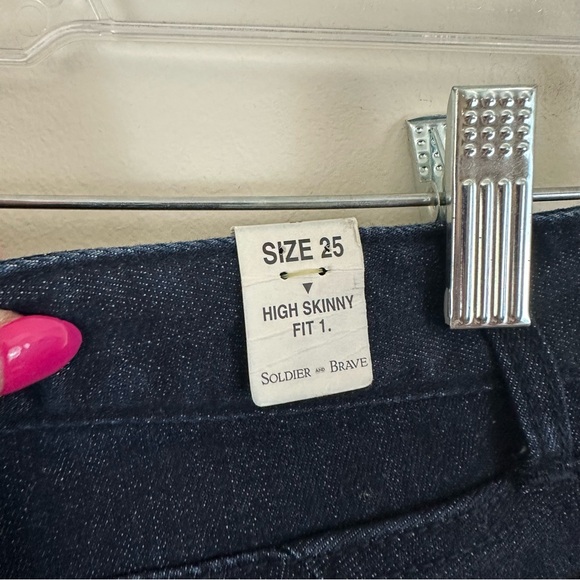 Soldier and Brave Dark Wash High Rise Skinny Jeans Dark Wash NWT Size 25 - Picture 8 of 8